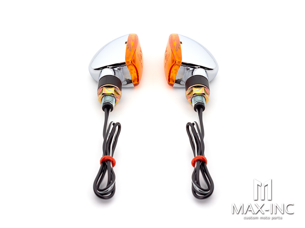 Chrome Mini Czar LED Turn Signals / Indicators - Bulb Type - Emarked