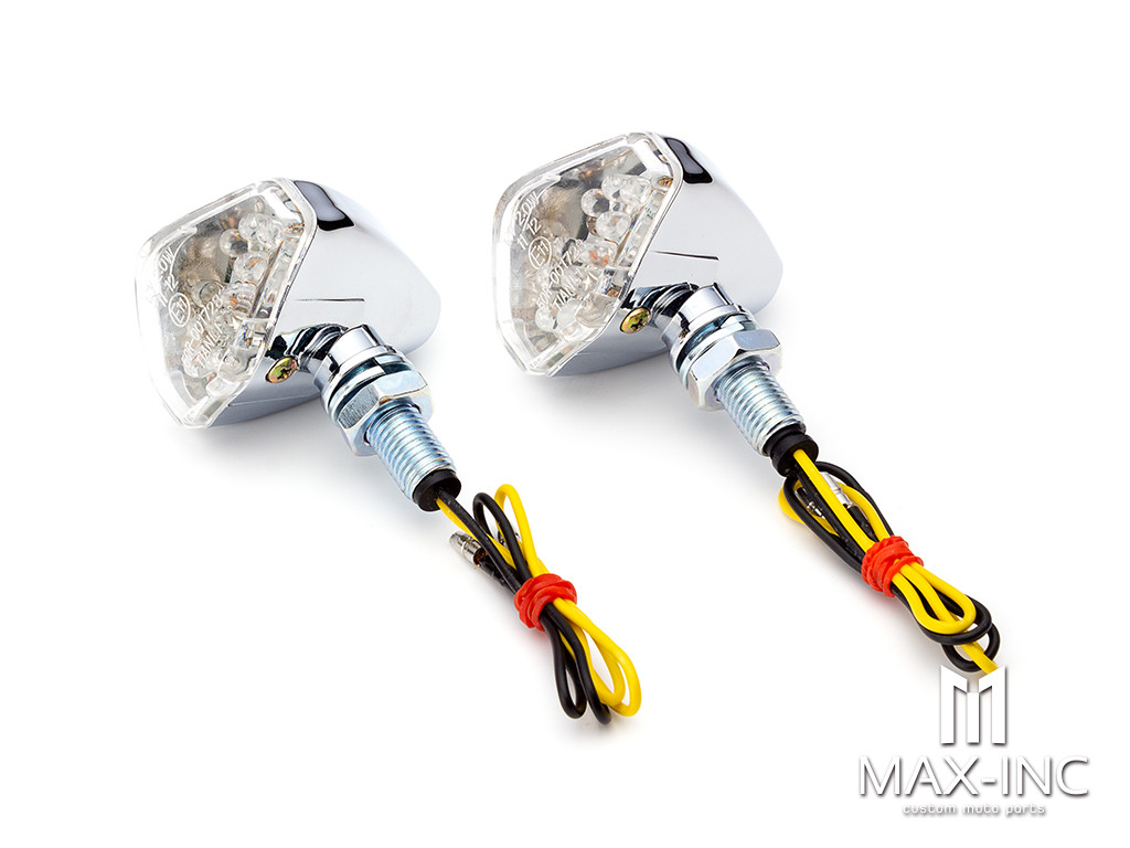 Chrome Shorty LED Turn Signals / Indicators - Emarked