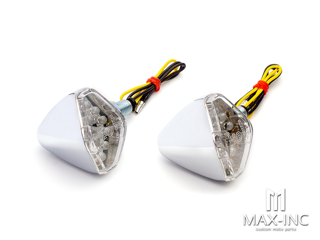 Chrome Shorty LED Turn Signals / Indicators - Emarked