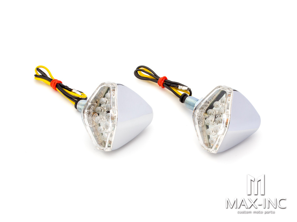 Chrome Shorty LED Turn Signals / Indicators - Emarked
