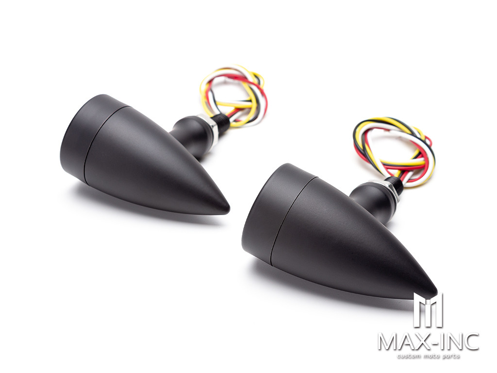 Black Bullet Alloy Integrated LED Stop / Tail Lights + Turn Signals