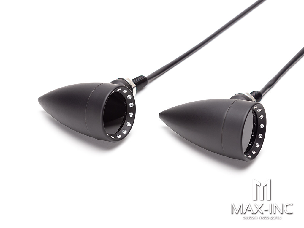 Black Bullet Alloy Integrated LED Daytime Running Lights + Turn Signals