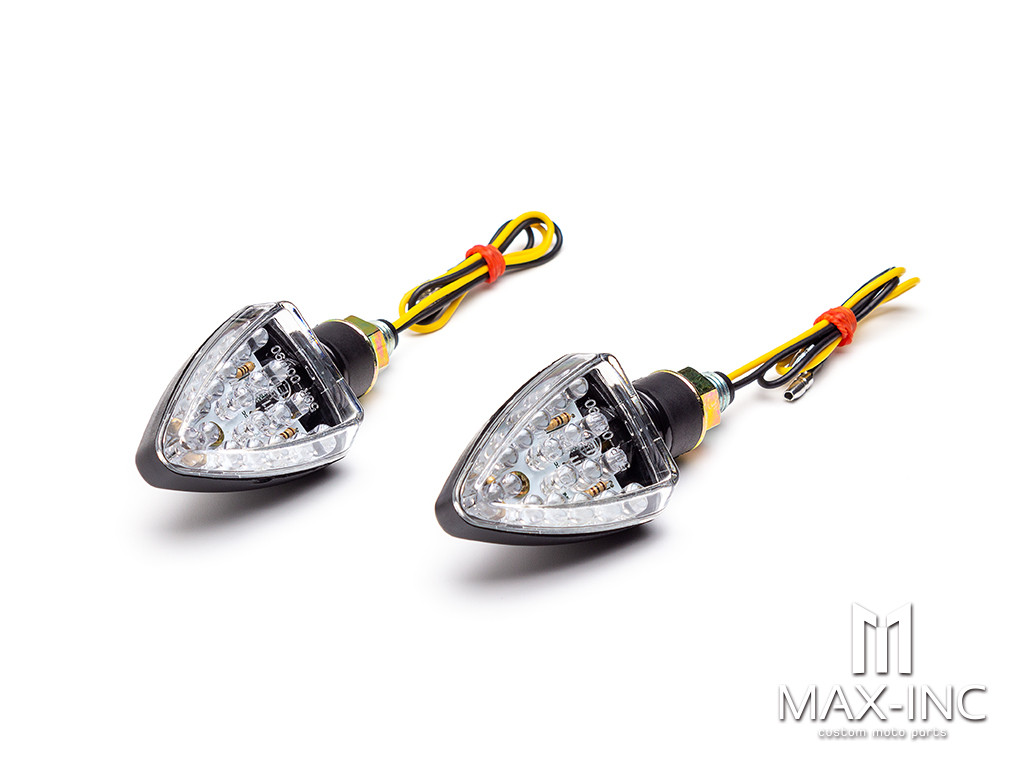 Black Mini Arrow Head LED Turn Signals / Indicators - Emarked