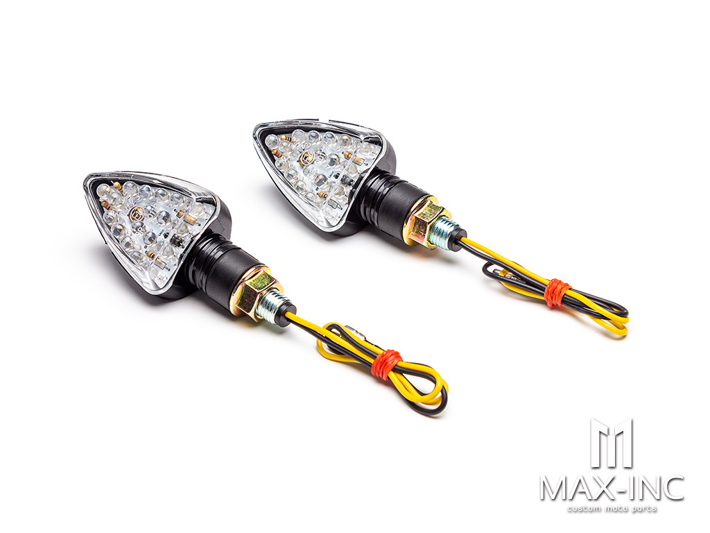 Black Mini Arrow Head LED Turn Signals / Indicators - Emarked