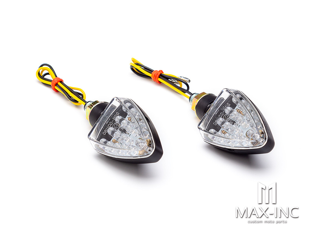 Black Mini Arrow Head LED Turn Signals / Indicators - Emarked