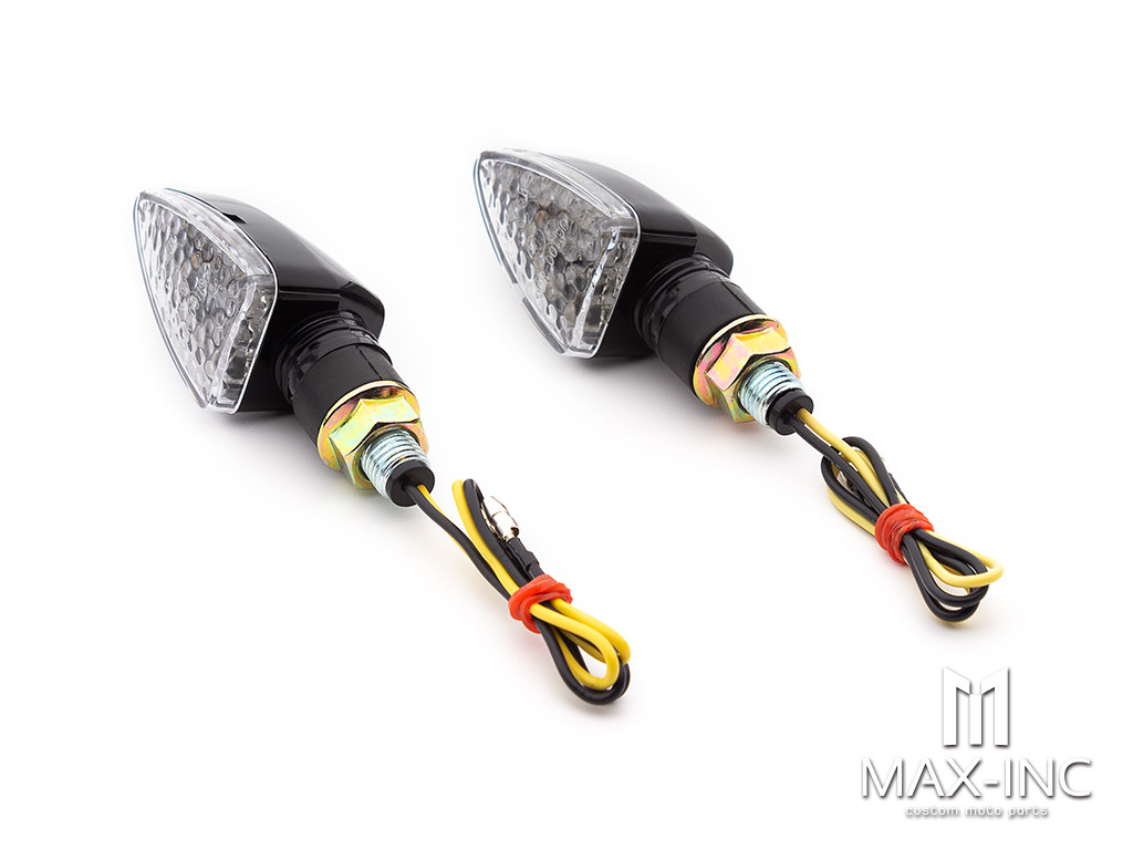 Black Mini Spear Head LED Turn Signals / Indicators - Emarked