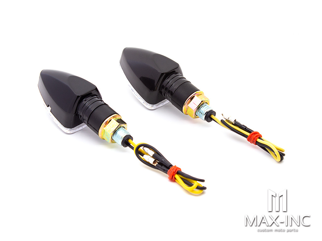Black Mini Spear Head LED Turn Signals / Indicators - Emarked