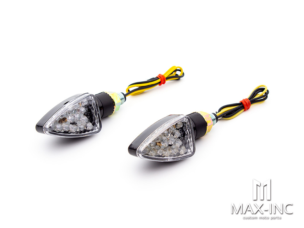 Black Mini Spear Head LED Turn Signals / Indicators - Emarked