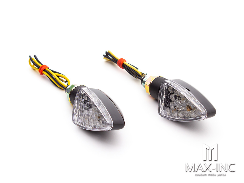 Black Mini Spear Head LED Turn Signals / Indicators - Emarked