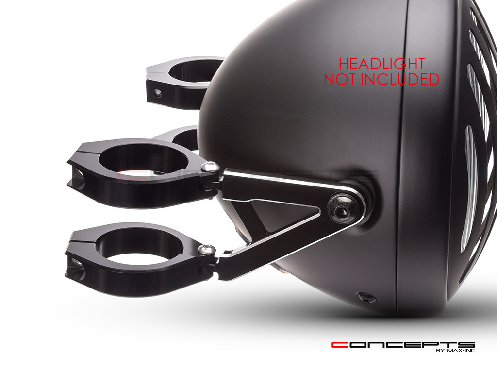 MAX Stubby High Quality CNC Machined Headlight Brackets  - Fits Fork Sizes 32 - 59mm