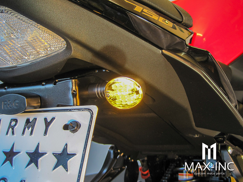 Black Mini Bubble Head LED Turn Signals / Indicators - Emarked