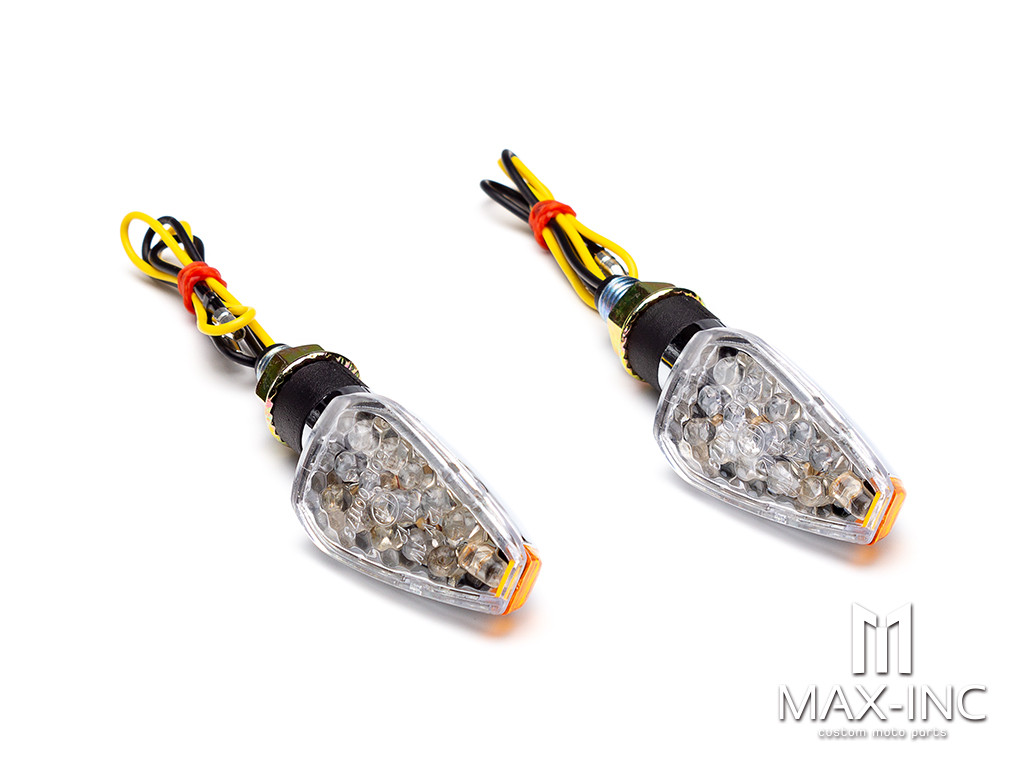 Chrome Micro LED Turn Signals / Indicators - Small & Bright