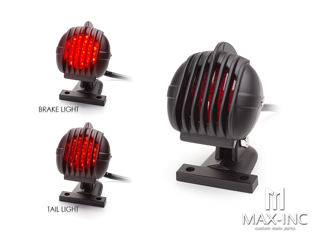 Matte Black Alloy Mini Microphone Style LED Stop / Tail Light