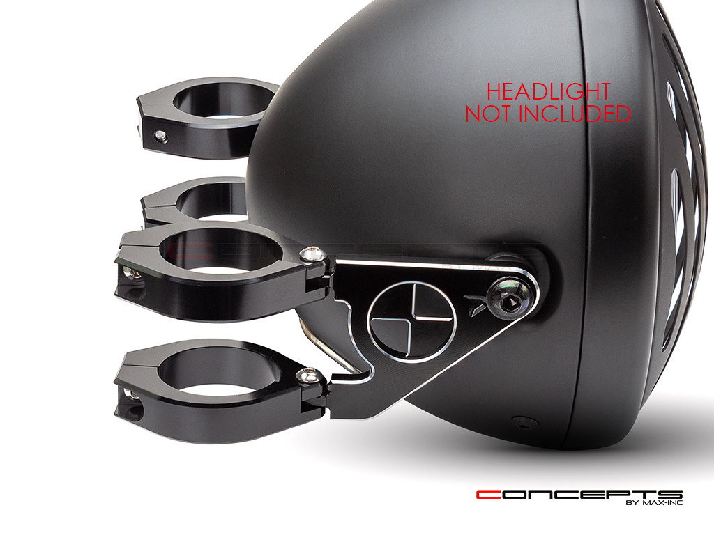 MAX Beemer Shorty High Quality CNC Machined Headlight Brackets  - Fits Fork Sizes 32 - 59mm