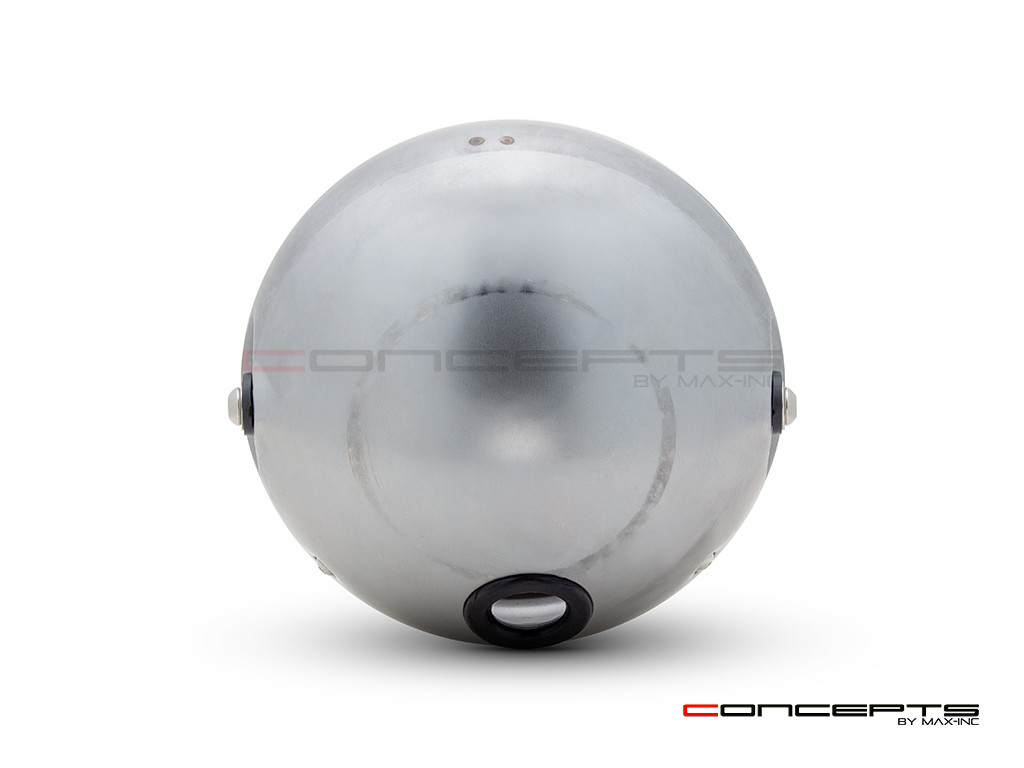 7.7 INCH Raw Unpainted Metal Shorty Headlight Housing + Bezel Combo
