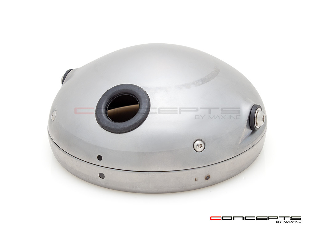 7.7 INCH Raw Unpainted Metal Shorty Headlight Housing + Bezel Combo