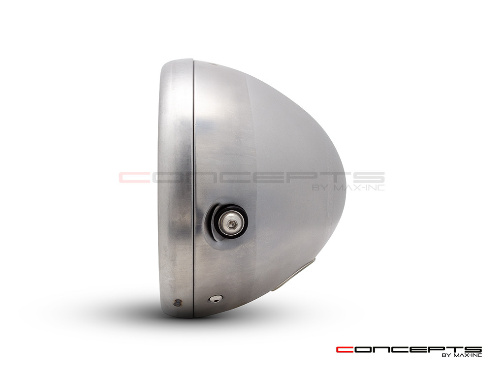7.7 INCH Raw Unpainted Metal Headlight Housing + Bezel Combo