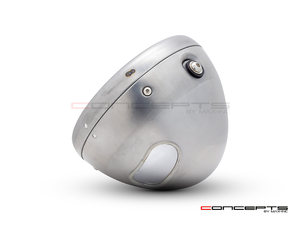 7.7 INCH Raw Unpainted Metal Headlight Housing + Bezel Combo