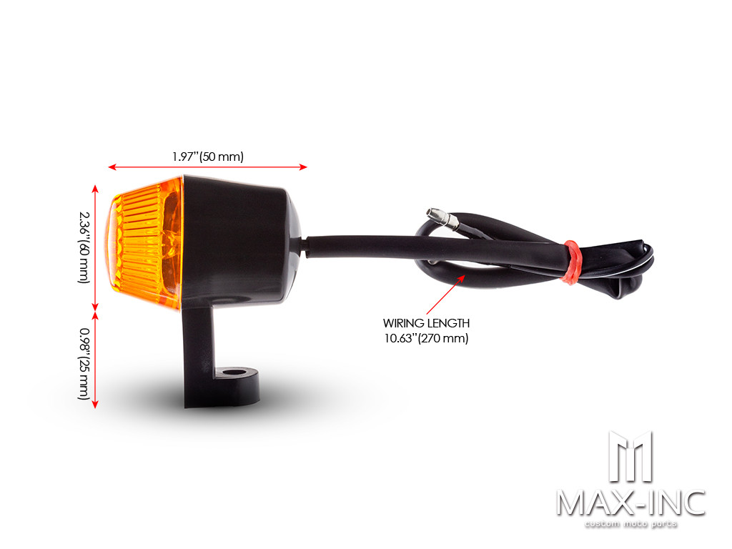 Black Flexible Silicone Mini Halogen Bulb Turn Signals / Indicators