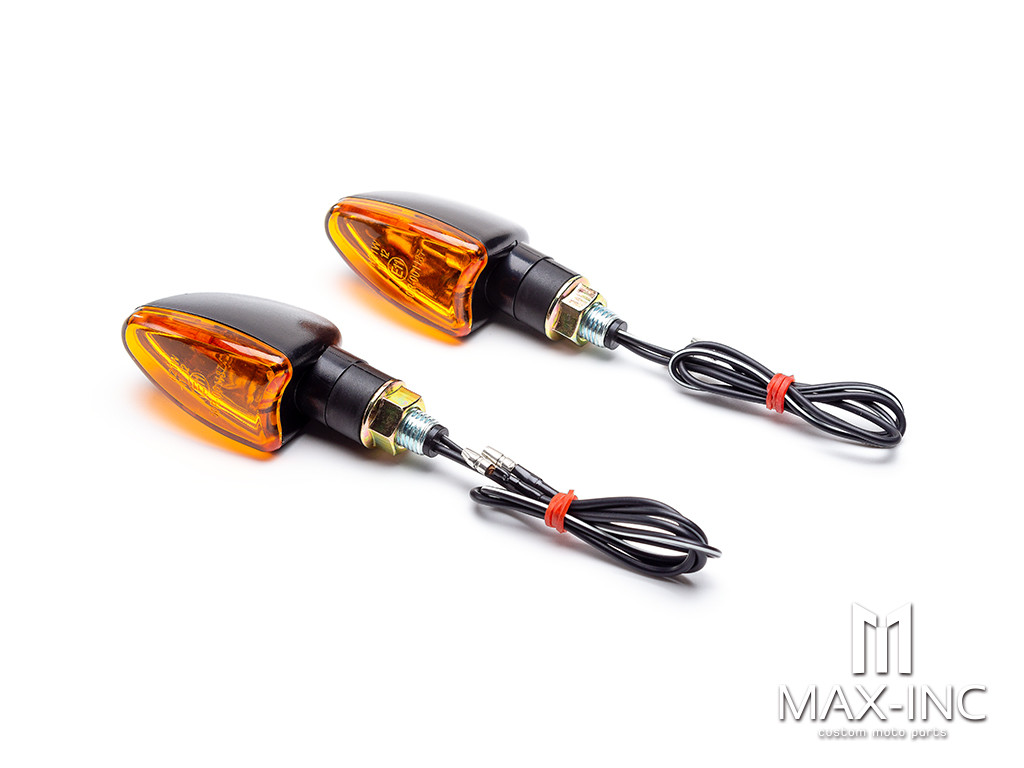 Black Mini Czar LED Turn Signals / Indicators - Bulb Type - Emarked