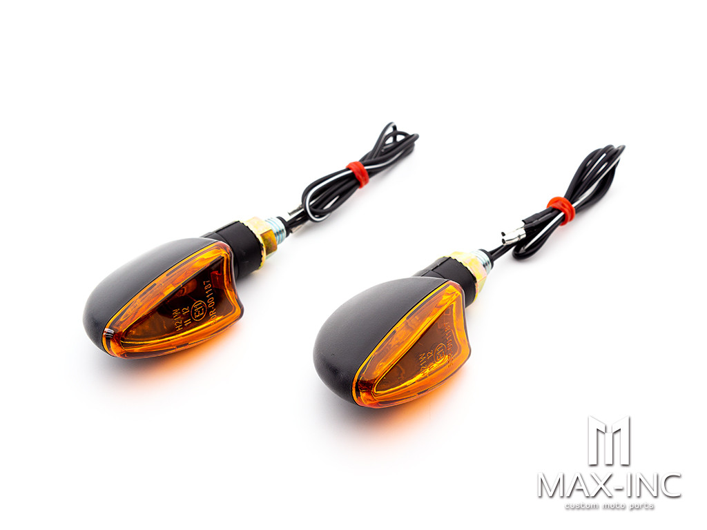 Black Mini Czar LED Turn Signals / Indicators - Bulb Type - Emarked