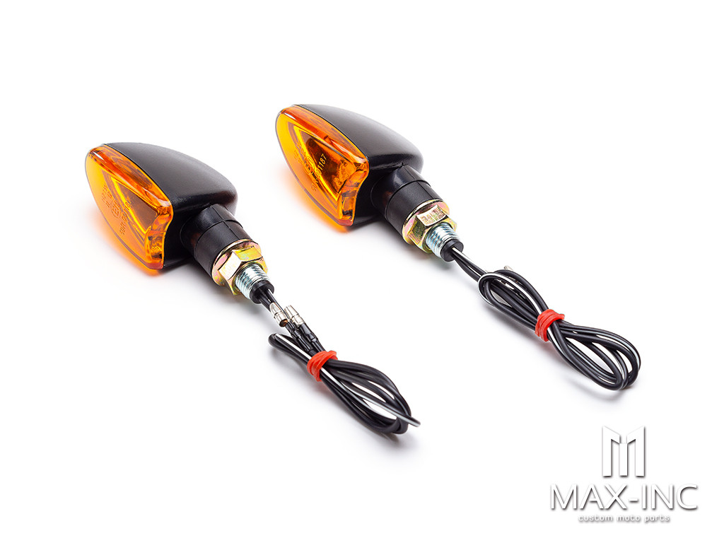 Black Mini Czar LED Turn Signals / Indicators - Bulb Type - Emarked