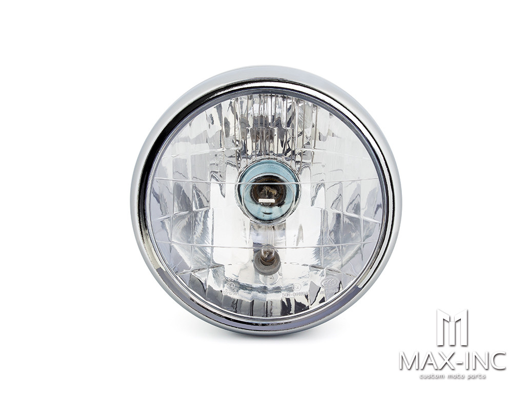 6.75" Chrome Universal Metal Headlight - Emarked