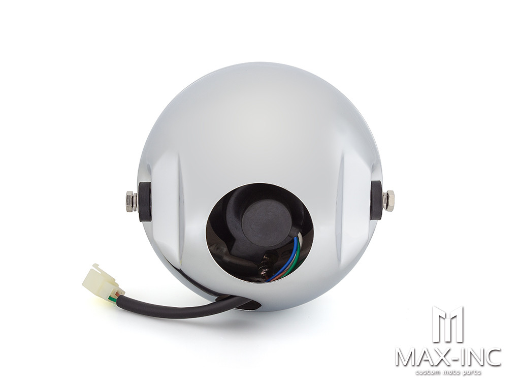 6.75" Chrome Universal Metal Headlight - Emarked