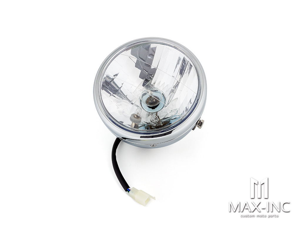 6.75" Chrome Universal Metal Headlight - Emarked