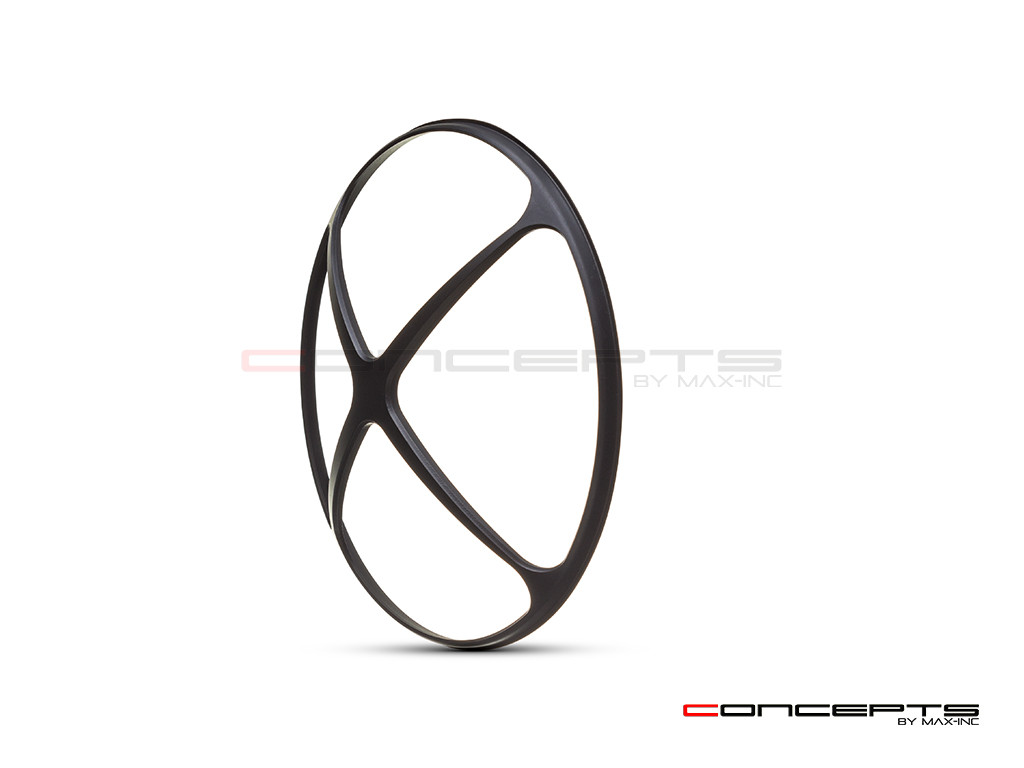 Cross Design 7" Black CNC Aluminum Headlight Guard Cover