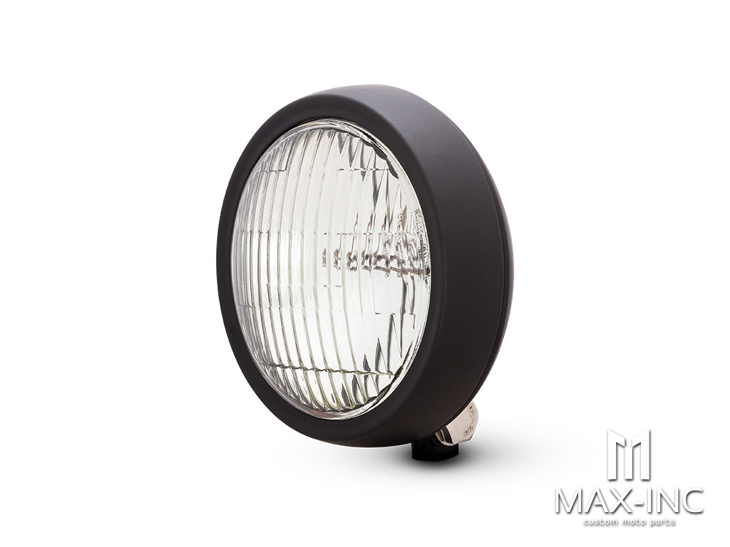 5" Matte Black Metal Shallow Bottom Mount Custom Headlight