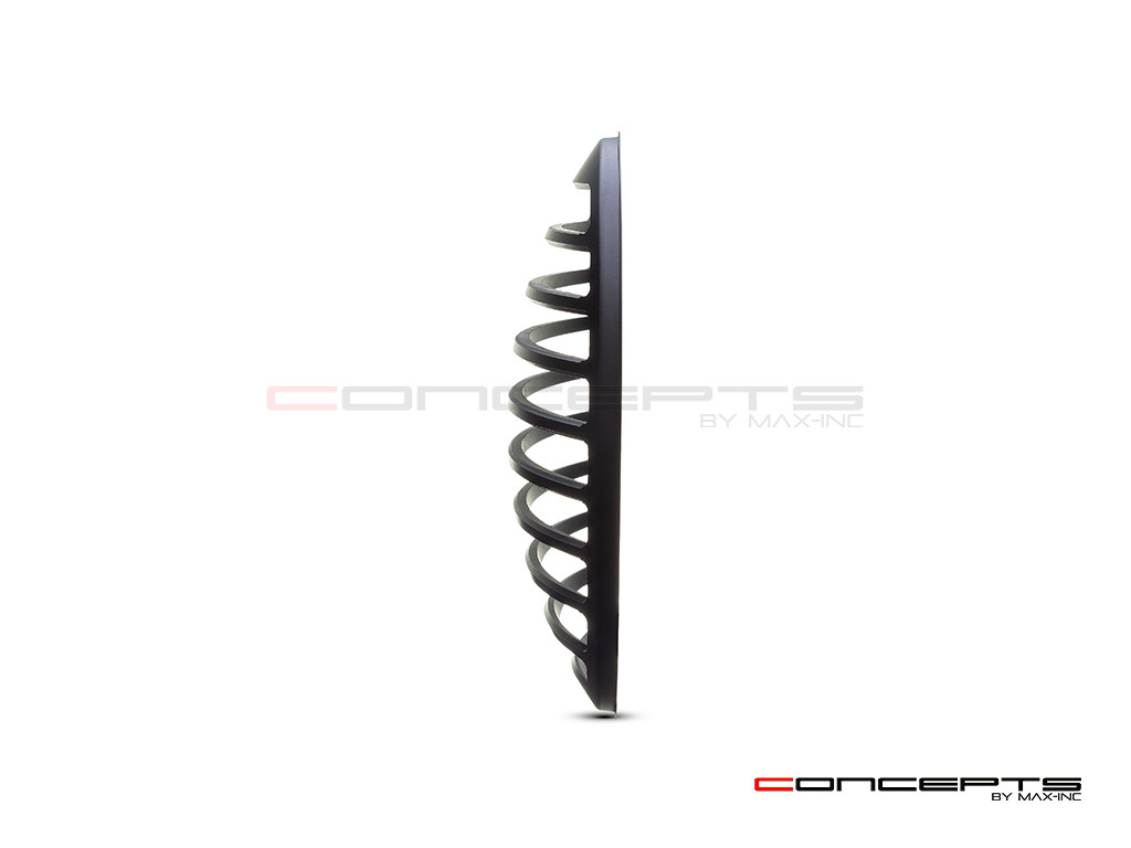 Vent Grill Design 7" Black CNC Aluminum Headlight Guard Cover