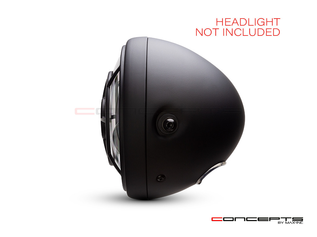 Star Grill Design 7" Black CNC Aluminum Headlight Guard Cover