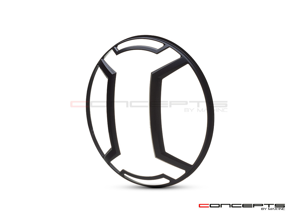 Armour Grill Design 7" Black CNC Aluminum Headlight Guard Cover