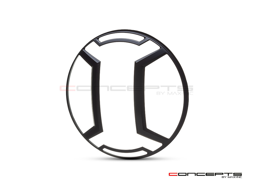 Armour Grill Design 7" Black CNC Aluminum Headlight Guard Cover
