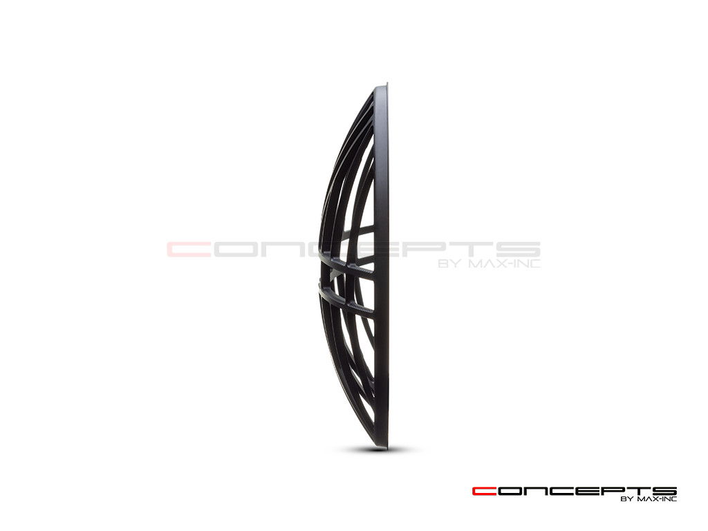 Union Jack Grill Design 7" Black CNC Aluminum Headlight Guard Cover