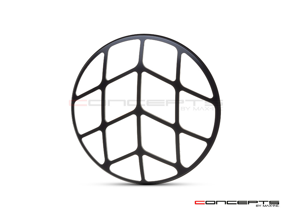 Spyder Grill Design 7" Black CNC Aluminum Headlight Guard Cover