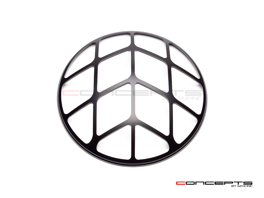 Spyder Grill Design 7" Black CNC Aluminum Headlight Guard Cover