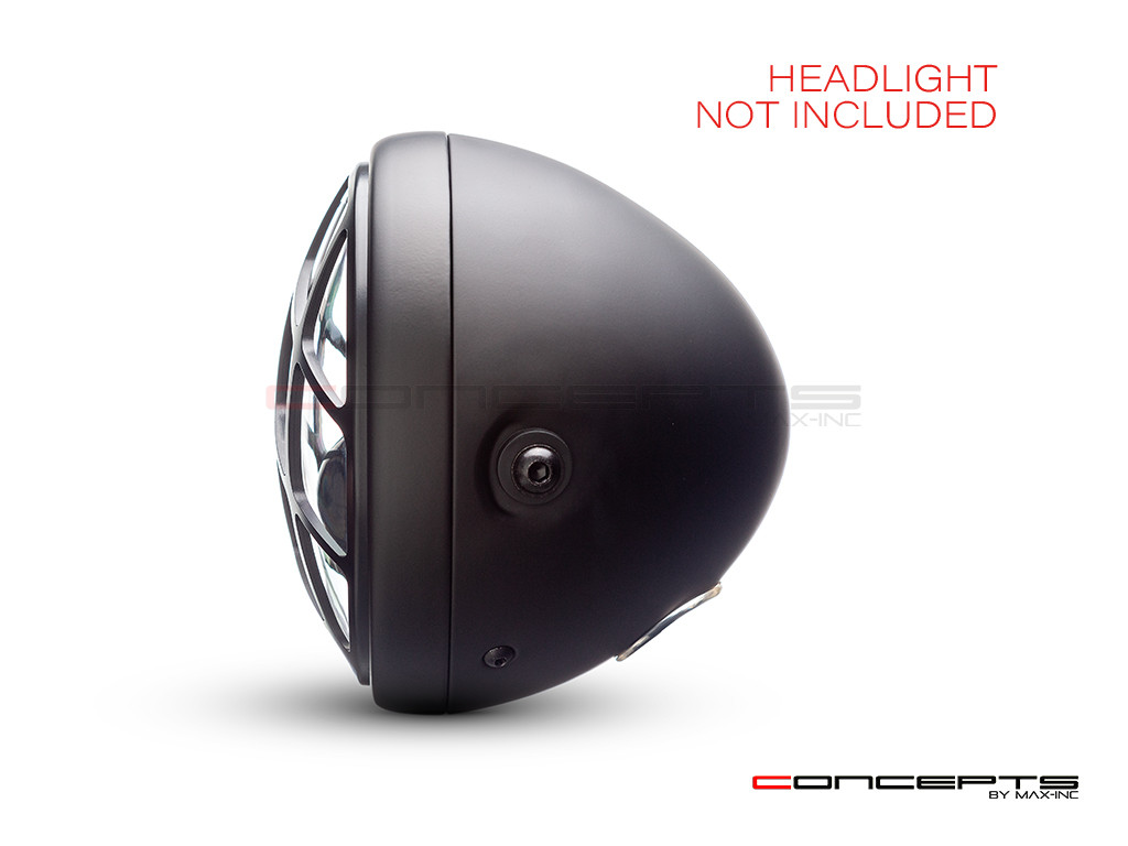 Spyder Grill Design 7" Black CNC Aluminum Headlight Guard Cover