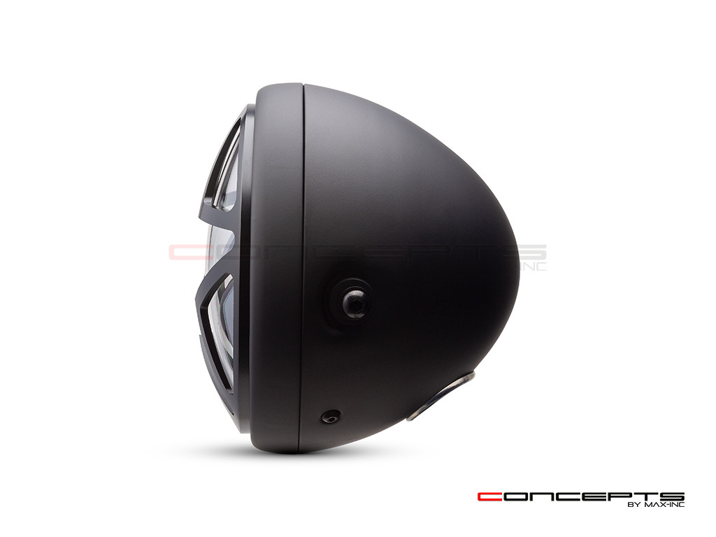 7.7" Matte Black Multi Projector LED Headlight + Big Star Grill Cover