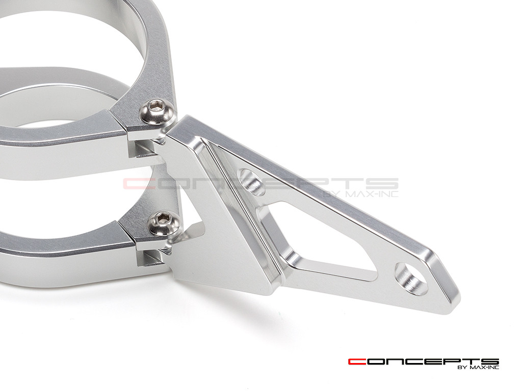 MAX Blade Polished CNC Machined Aluminum Headlight Brackets  - Fits Fork Sizes 32 - 59mm