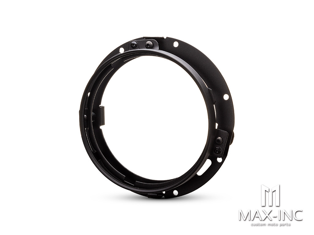 Black 7-Inch LED DayMaker Headlight Mounting Ring & Bracket for Harley Davidsons
