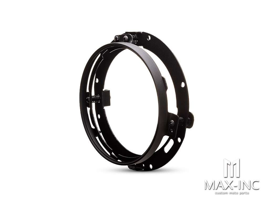 Black 7-Inch LED DayMaker Headlight Mounting Ring & Bracket for Harley Davidsons