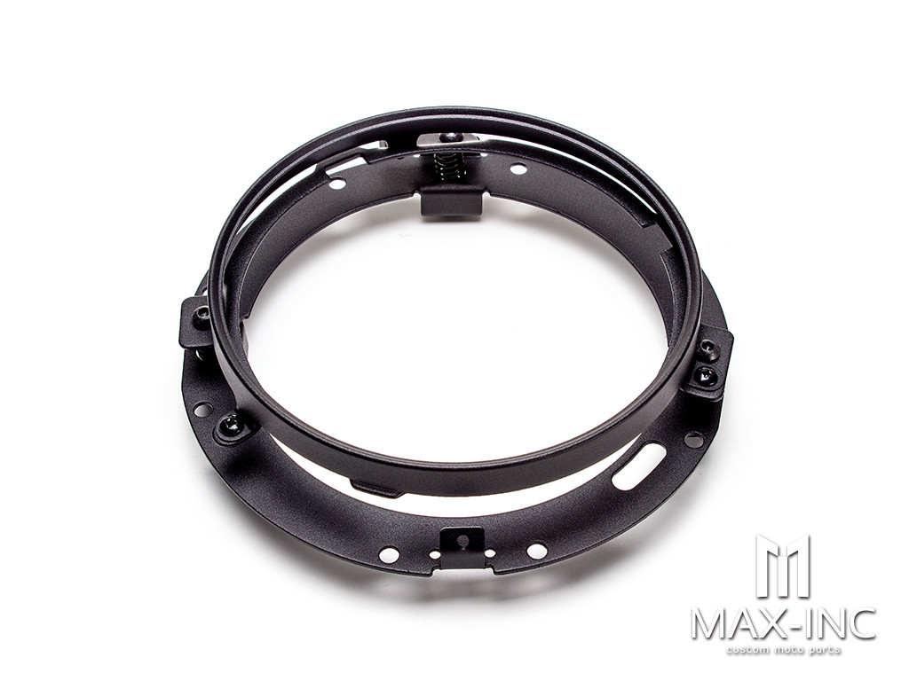 Black 7-Inch LED DayMaker Headlight Mounting Ring & Bracket for Harley Davidsons