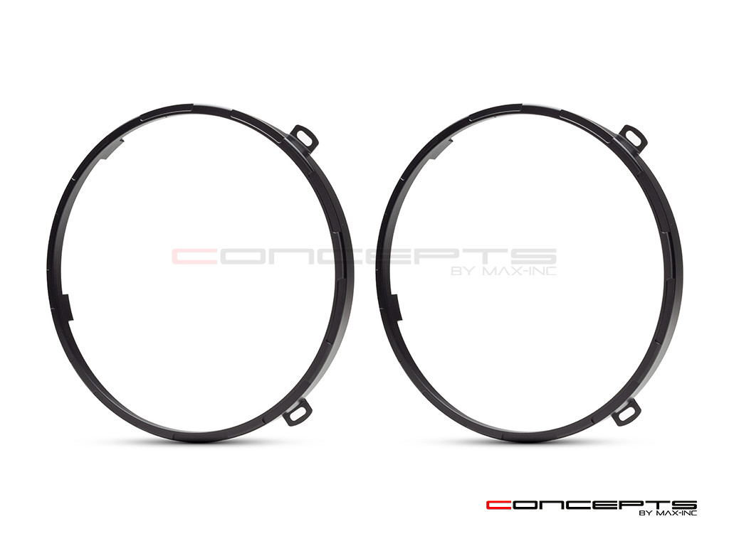 JK Jeep CNC Machined Billet Alum Headlight Retaining Rings - Years 2007 - 2018