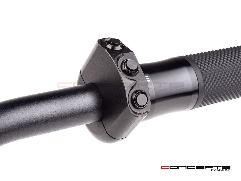 22mm Black CNC Machined Billet Aluminum Handlebar Mount Switch Combo