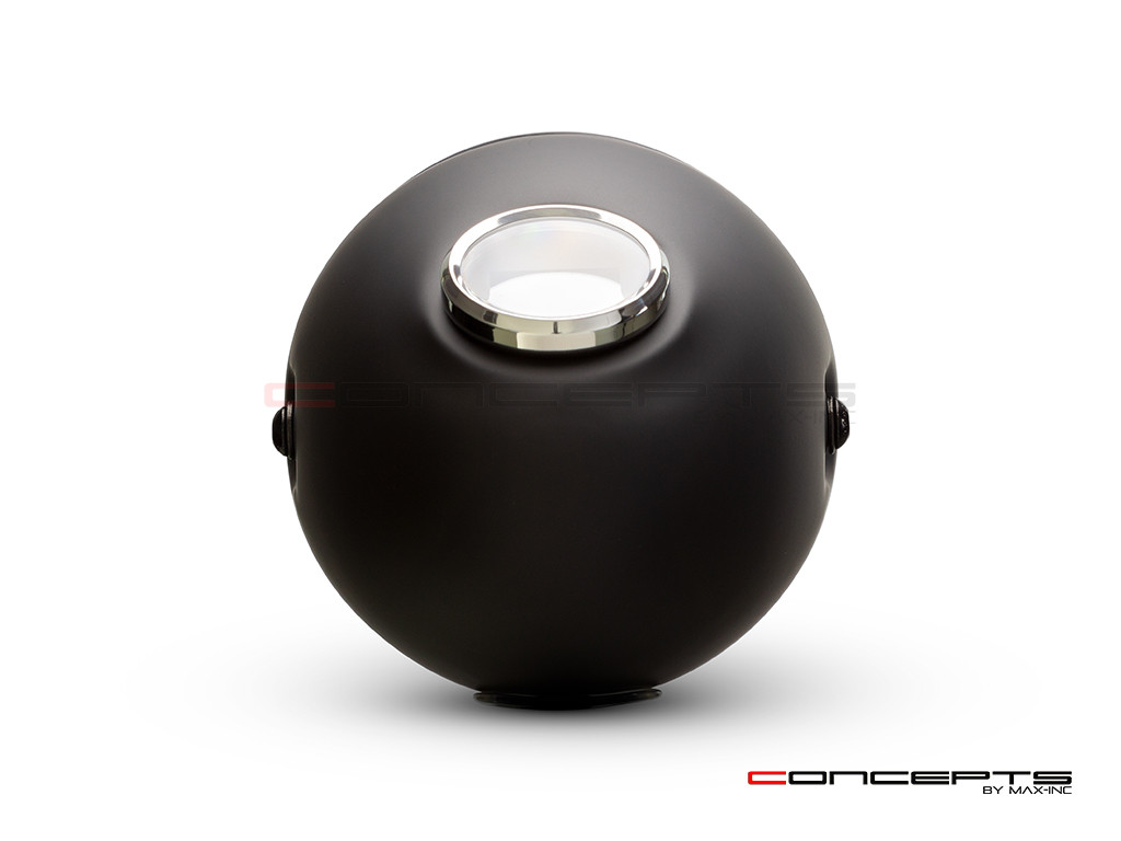 5.75" Vintage Style Black Metal LED Headlight + Integrated Digital GPS Speedometer