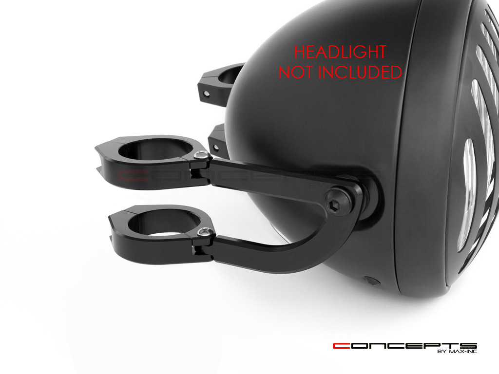 MAX Rogue Black CNC Machined Headlight Brackets - Fits Fork Sizes 32 - 59mm