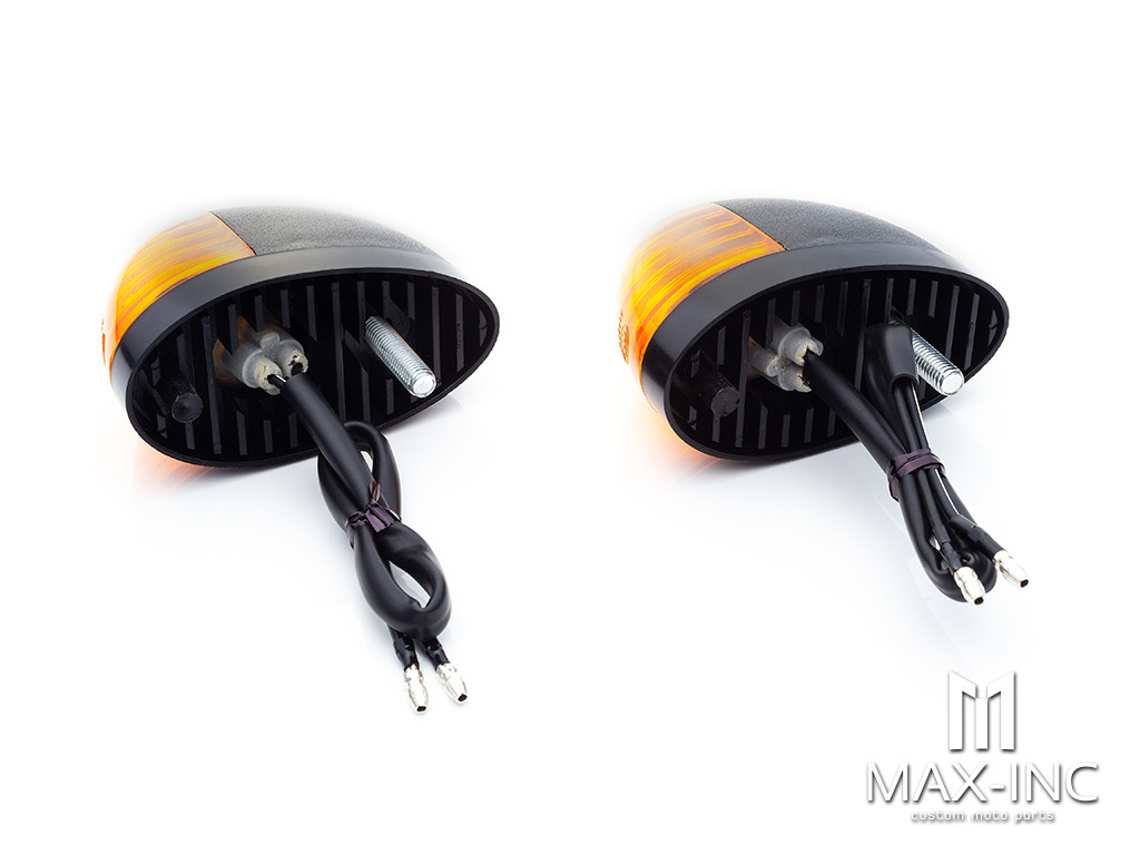 Black Universal Fender Mount Turn Signals / Indicators