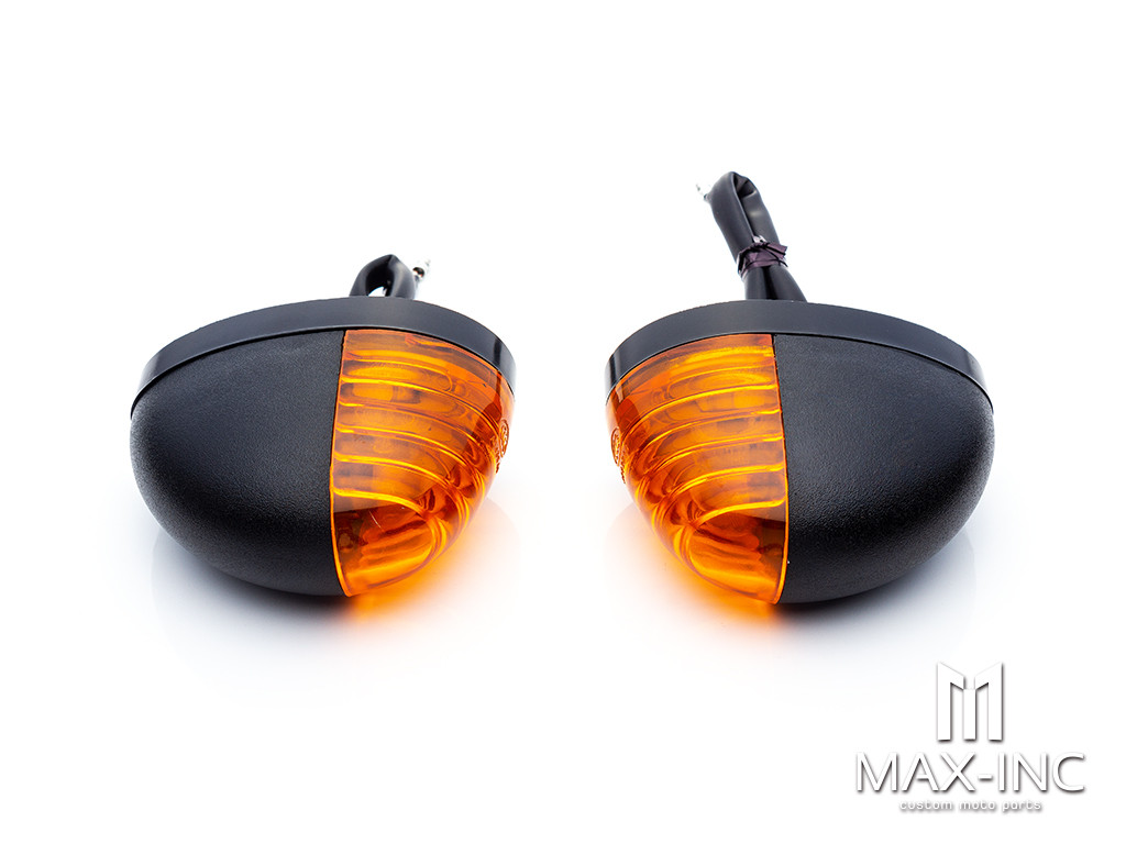 Black Universal Fender Mount Turn Signals / Indicators